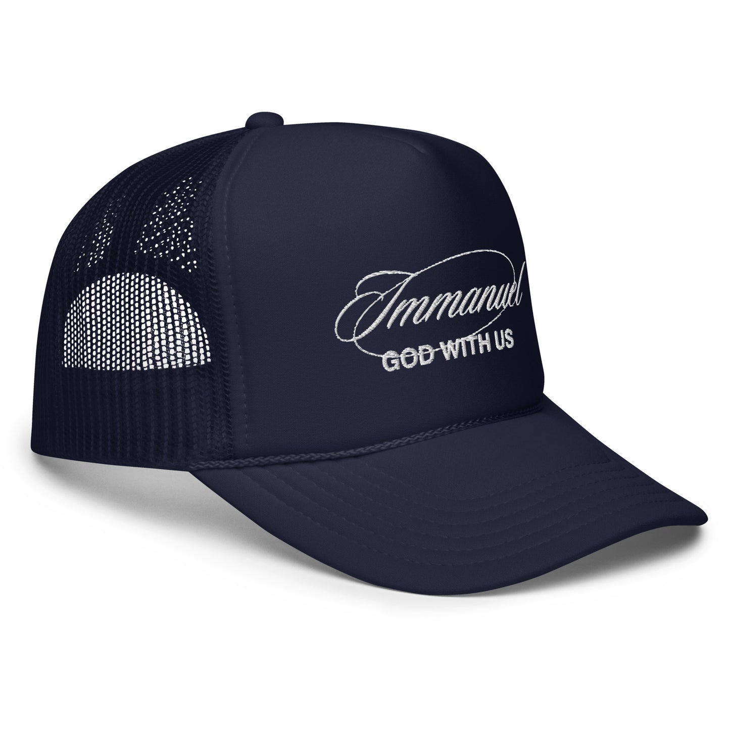Immanuel Foam trucker Hat - Navy