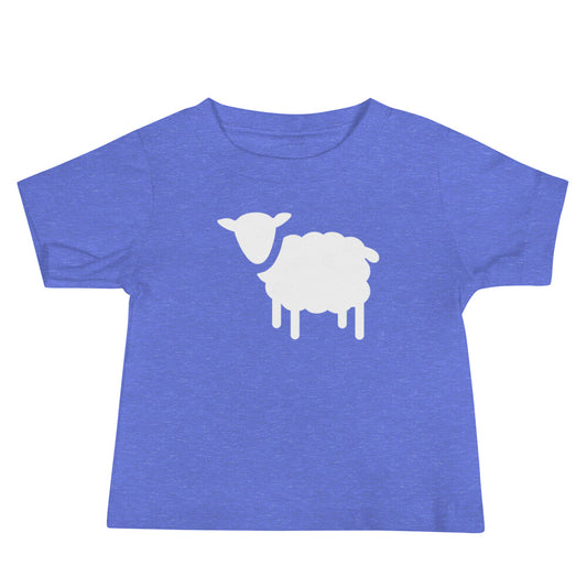 Sheep Baby Tee - Columbia Blue