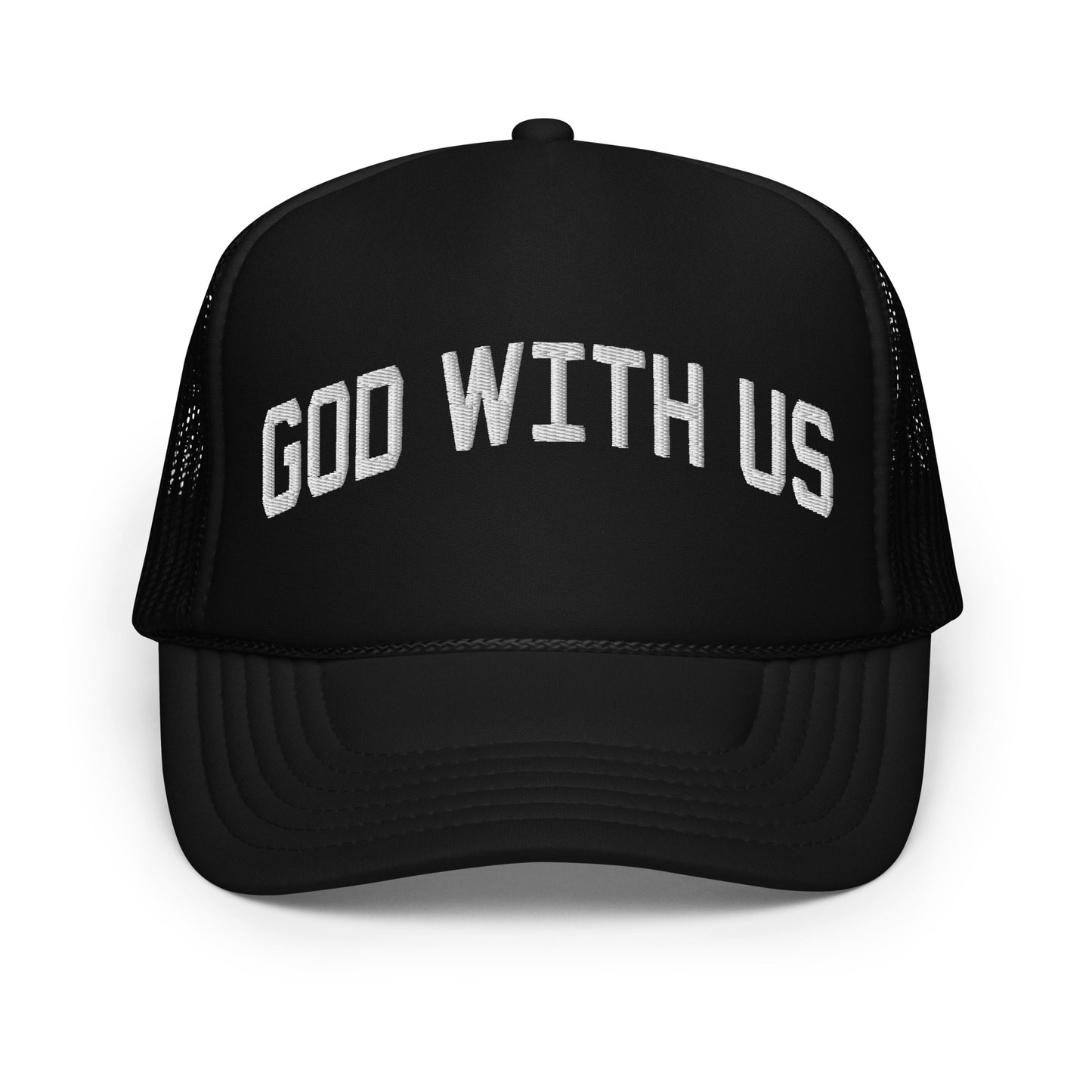 God With Us Foam Trucker Hat - Black