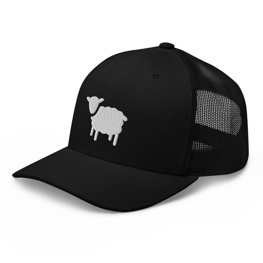 Sheep Trucker Hat - Black